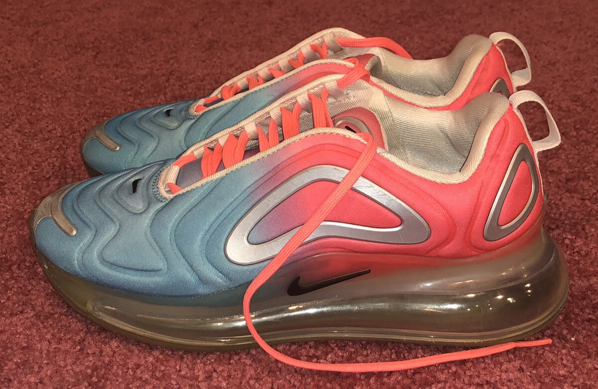 Women's Nike Air Max 720 Pink Sea Lava Glow Black Blue Fury Sz 8  (AR9293-600)