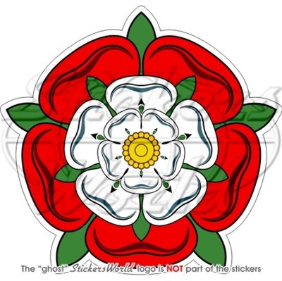 TUDOR ROSE Fleur of ENGLAND Englisch UK Vinyl Aufkleber Sticker 100mm