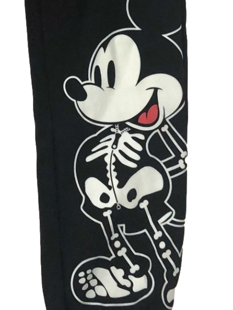 Disney Womens Black Mickey Mouse Halloween Joggers Sweat Pants