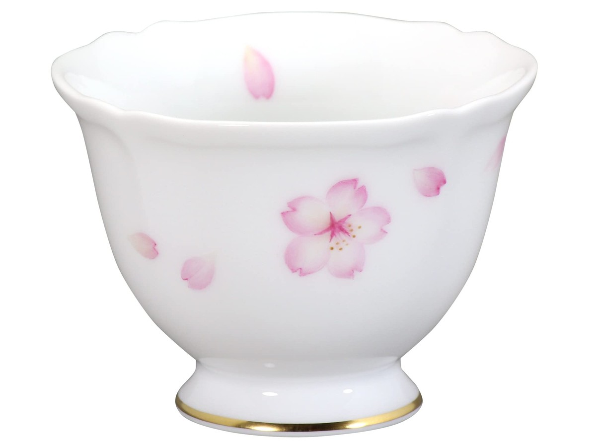 Okura Toen Hand-painted Sakura Sake Cup Tableware Kitchenware