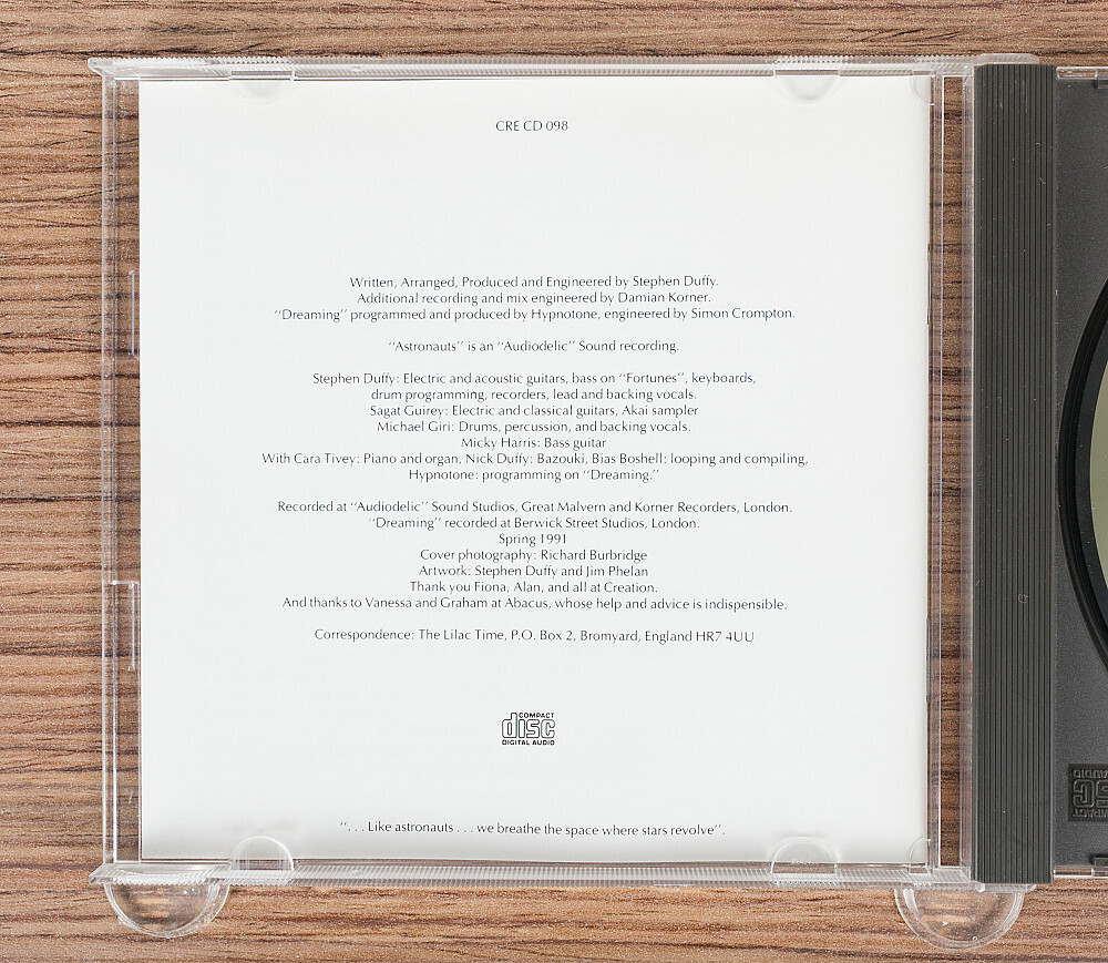 美品Astronauts [SuperDeluxe3CD] Lilac Time The Lilac Time - Astronauts CD (Japan 1991 Creation Records) COCY