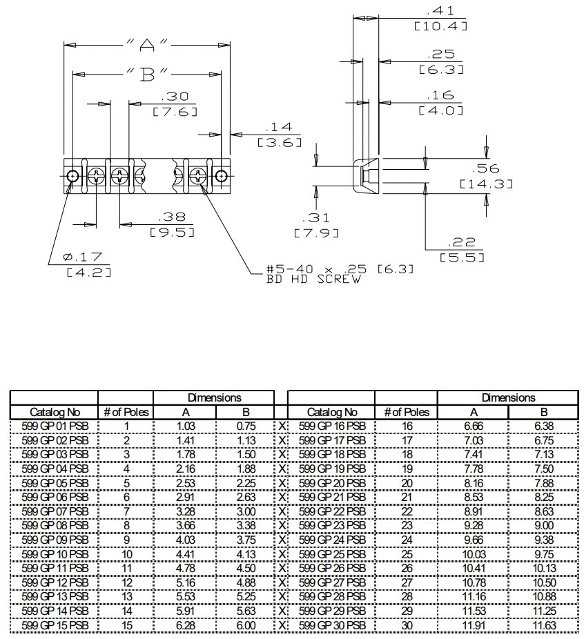 LOTE de 6 bloques de terminales Kulka 599-8 8 posiciones 16-22 AWG 15A 150V fila única Foto 3 de 3