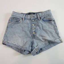 Aero women's Shorts Mom Jean Cuffed Denim Size 2 Button fly