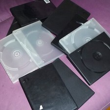 1 Fach DVD Hüllen für 1 CD / DVd schwarz - klar 10 Teile Aufbewahrung