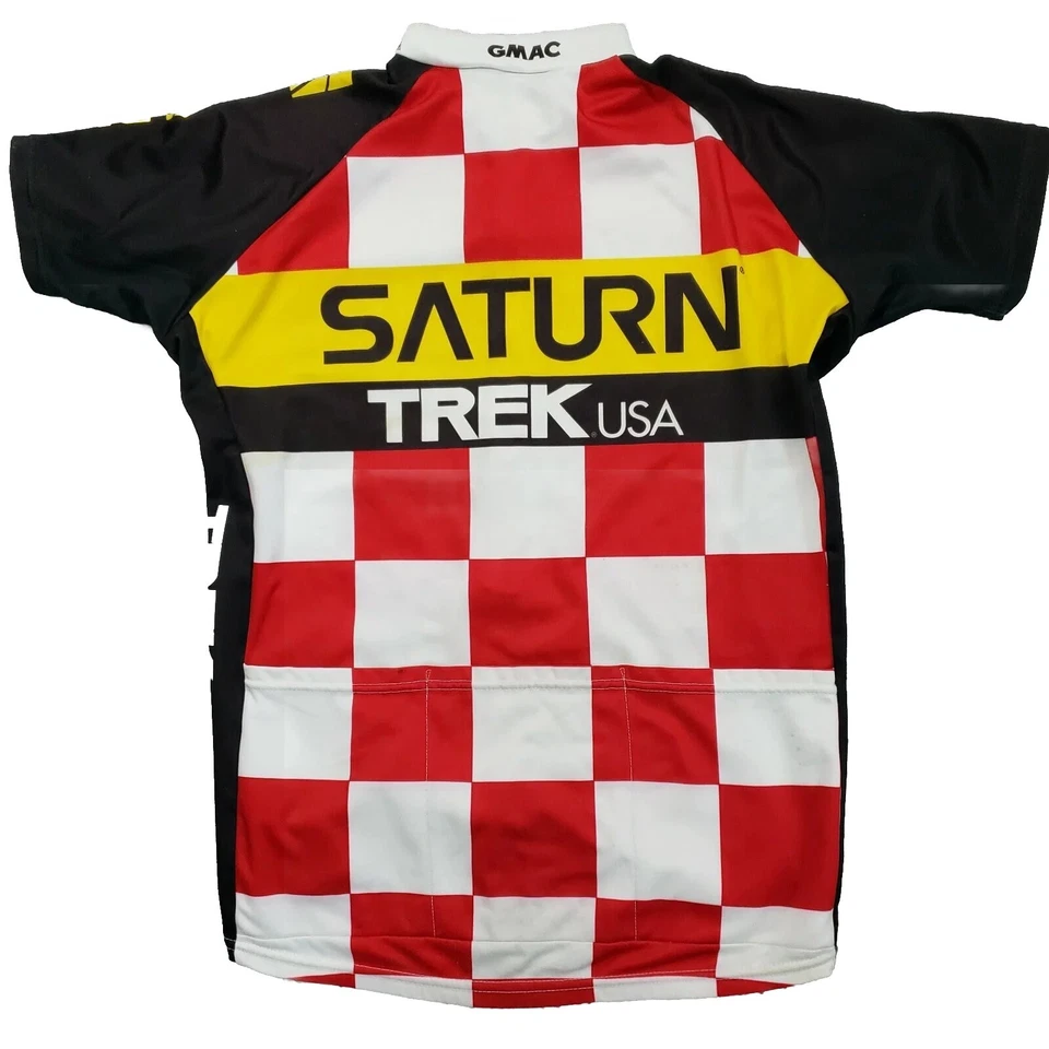 Camiseta Vintage Trek Saturn Cycling Team Tamanho Grande Meio Zíper - Imagem 2 de 4