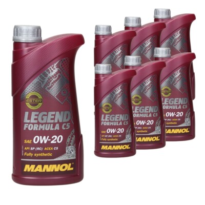 7x1 Liter MANNOL Legend Formula C5 Motoröl 0W-20 dexos1 MB 229.71 LL-17FE+