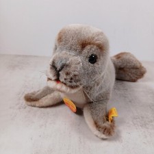Vintage Steiff Robby Baby Seal EAN 1178/14 All ID Button Yellow Tag Chest Tag