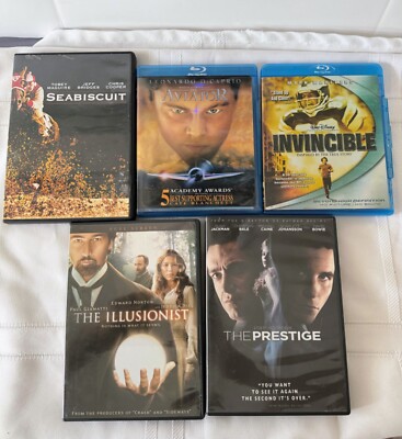 Exciting Entertaining DVD S Lot of 5 Some Blu-Ray Great Condition