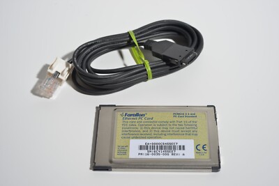 Farallon PCMCIA EtherMac Ethernet PC Card with Cable for Apple