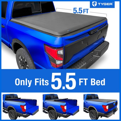 #ad TYGER T1 Soft Roll up Tonneau Cover for 2017 2024 Nissan Titan 5.5#x27; Bed $207.00