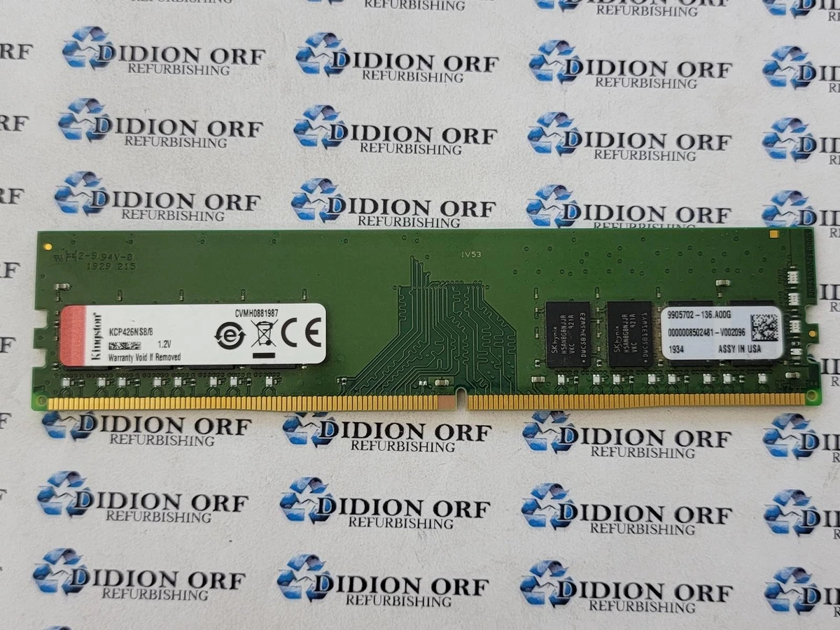 Memoria RAM Kingston 8GB DDR4-2666 Para PC De Escritorio - 1.2V