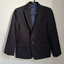 IZOD Boy's Sz 8 Solid Black Blazer Sport Coat, Special Occasion Wedding