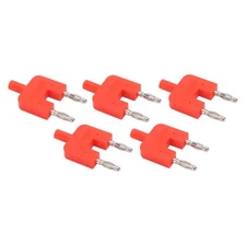 5Pcs Banana Plug Double Row 1 Female To 2 Male Banana Plug Tools Red Part