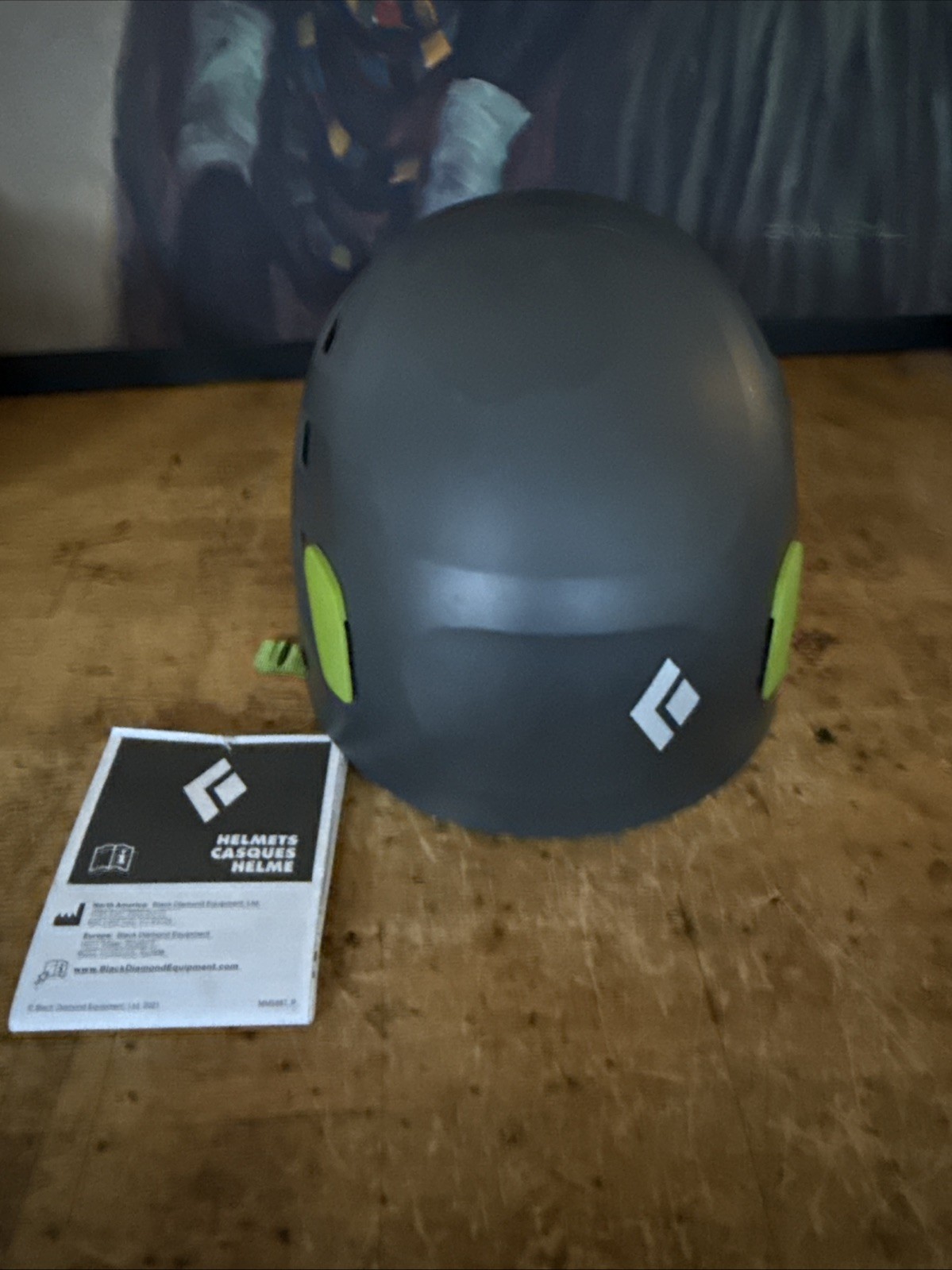 Casco de escalada de media cúpula de diamante negro para hombre, gris pizarra mediano/grande 56-63