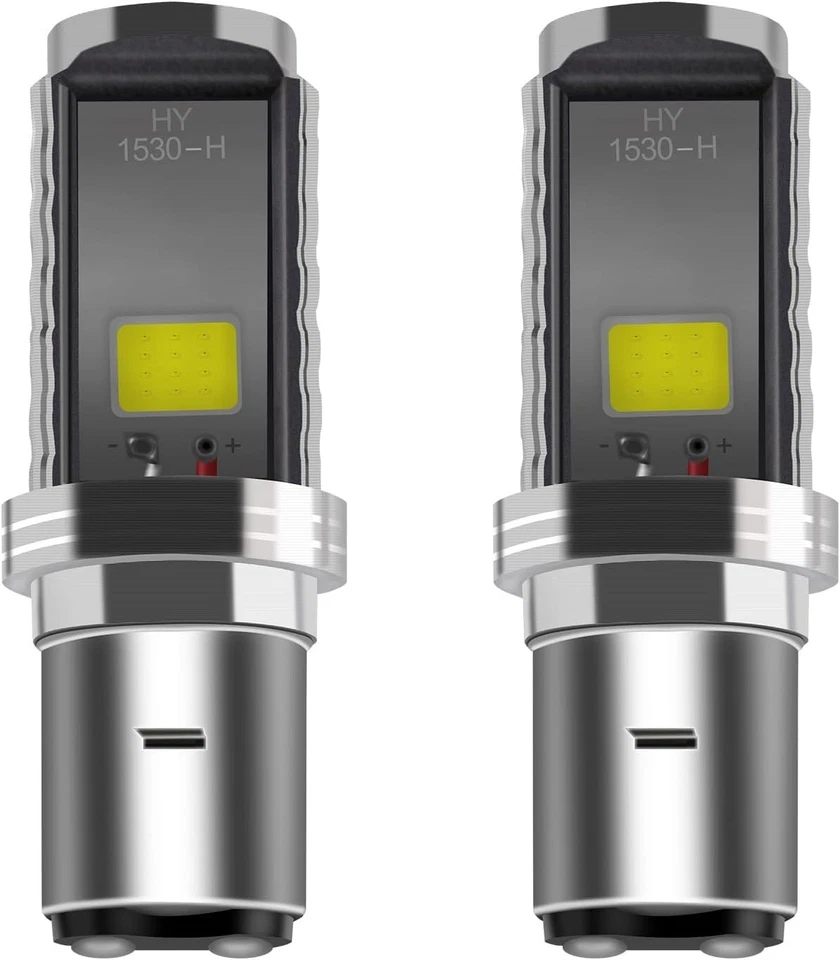 High-Performance 2-Pack BA20D COB LED Bulbs 12W - 360° Beam Motorcycle Upgrade Foto 3 de 4