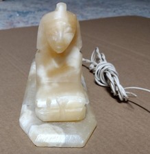 Egyptian Alabaster Sphinx 8 Inches Long Hand ...