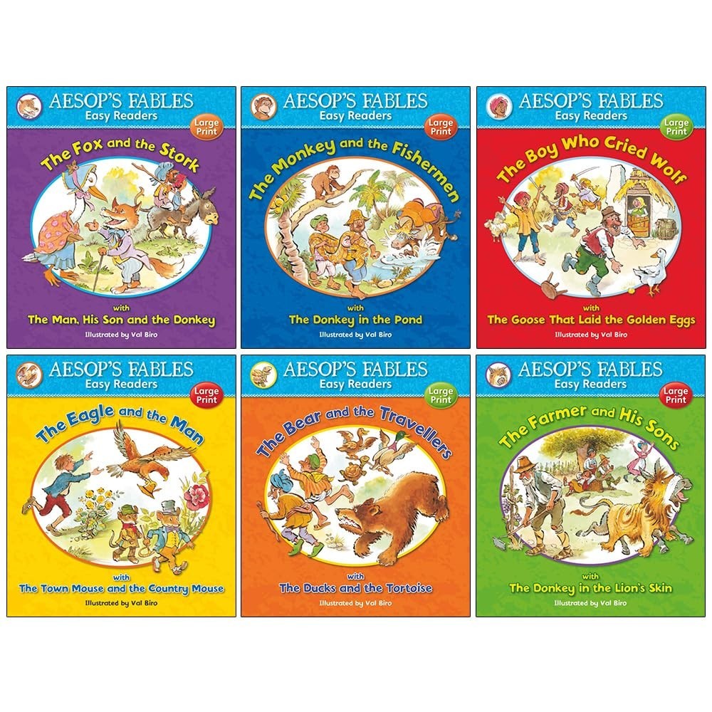 Aesop's Fables Easy Readers Collection 6 Books Set By Val Biro Fox and the Stork