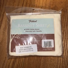 Bassinet Sheets Neutral Cream Beige Ecru Ivory 15  X 33  Rectangle Cotton Jersey