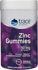 Trace Minerals Zinc Gummies - Chewable Zinc Supplement with Elderberry - Immune