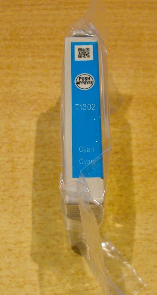 GENUINE EPSON T1302 XL Cyan (blue) cartridge vacuum sealed ORIGINAL OEM STAG ink