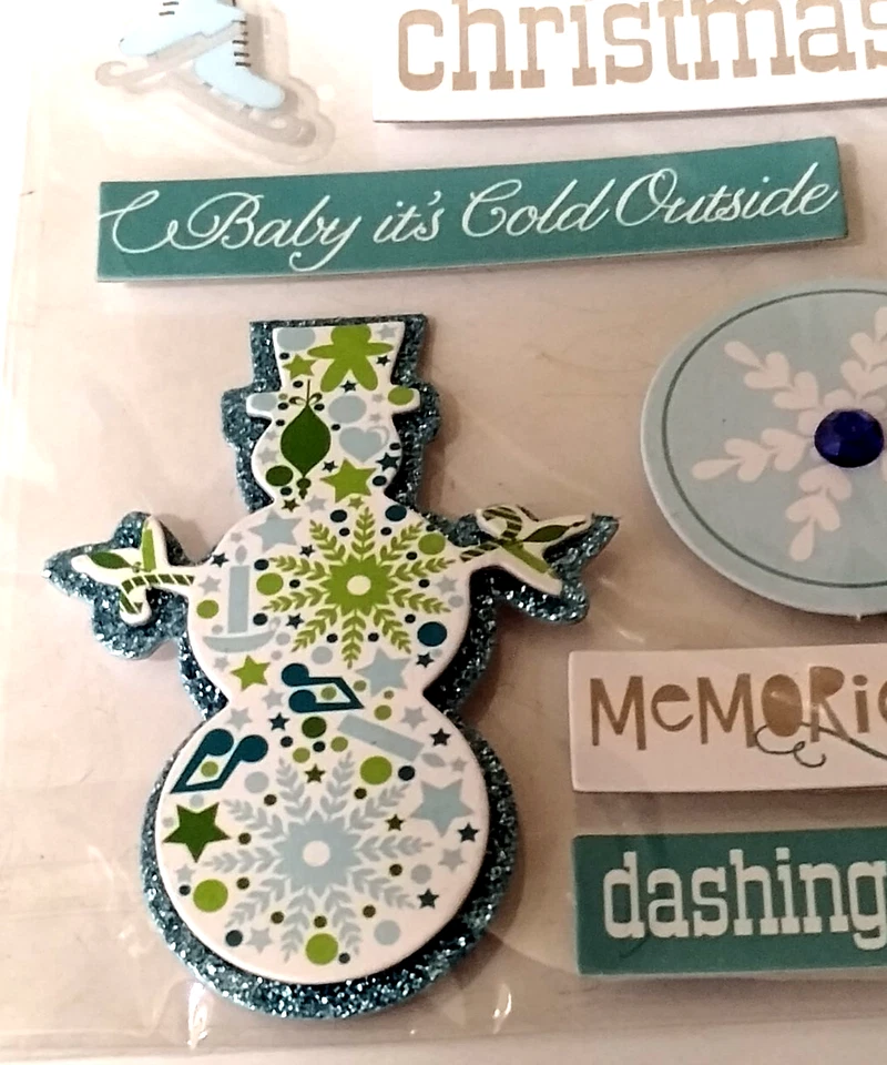 Christmas Scrapbook Stickers Lot Soft Spoken Mambi Snowmen Frosty Snowfall - Image 4 of 4