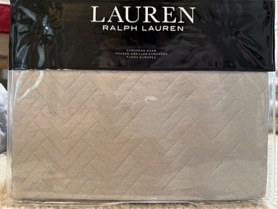Ralph Lauren Kaia Euro Sham Chevron Grey MSRP $135