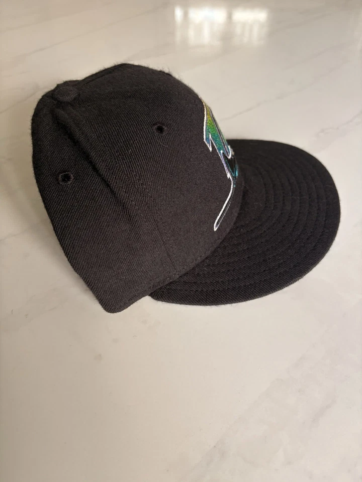 VTG 90s New Era Diamond Collection Tampa Bay Devil Rays 7 1/4 Fitted Hat Cap MLB - Image 4 of 4