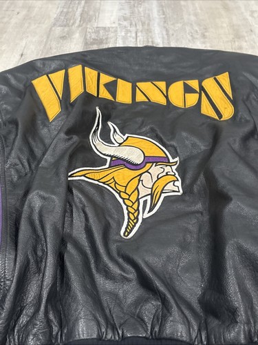 Minnesota Vikings LEATHER Jacket G-III and Carl Banks - Men's XL NFL Full Zip - Picture 7 of 7