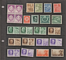 WW2 Militaria 24 Stamps Collection Hitler Mussolini and King Victor Emmanuel MLH