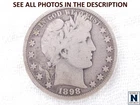 NobleSpirit (RB) Popular Better Barber Half 1898 Original Surface Choice G/VG