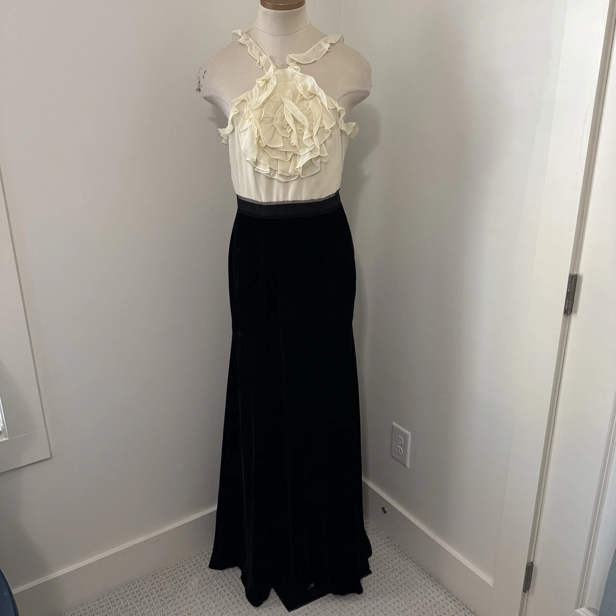 black mini dress puff skirt Black Sleeveless Crepe Bubble Skirt Mini Dress main image 1