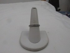 Vintage Sterling Silver Cubic Zirconia Eternity Band Style Ring Sz 8 292