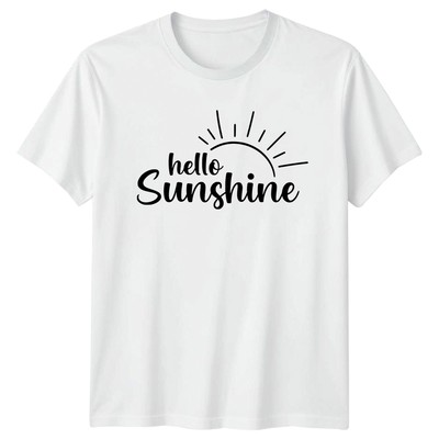 Hello Sunshine Positive Affirmations Sun Graphic Herren Damen T-Shirt Freizeit
