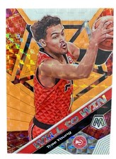 2019-20 Panini Mosaic Will to Win Fluorescent Orange Prizm /25 Trae Young #11