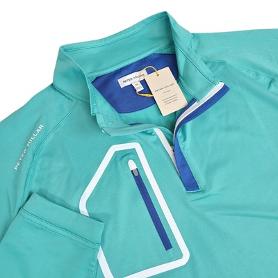 Peter Millar Mens XL Quarter Zip Pullover Forge Performance 1/4 Long Sleeve