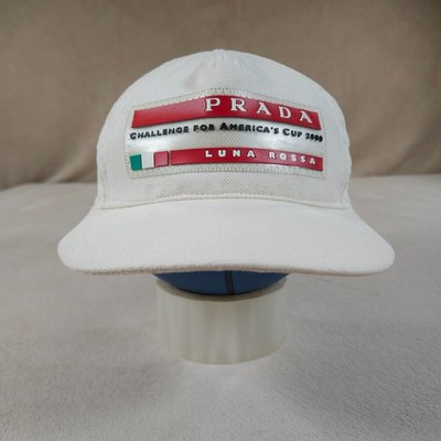 Vintage 2000 Prada Luna Rossa Italy Made America's Cup Velcroback Canvas Cap M