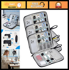 3 Pack Travel Electronics Organizer Case - Tech Accessories Cord Storage Bag