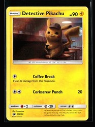 Detective Pikachu SM190 Sun & Moon Black Star Promo