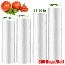 350 Bags/Roll Clear Plastic Produce Bags Kitchen Fruits Vegetable Food Storage