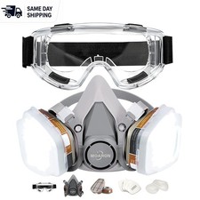 Reusable Half Face Respirator with Dual Filtration for Comfortable Protection
