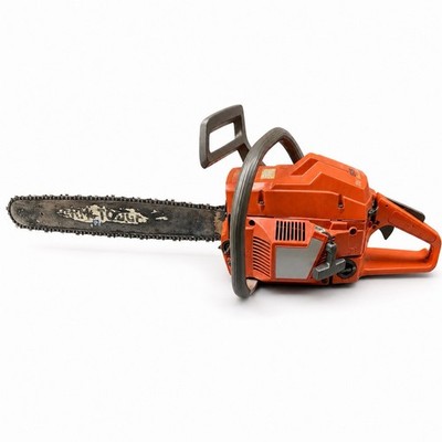 Husqvarna 55 Chainsaw 53cc Gas Saw Runs Good Vintage Sweden w/ Bar & Chain