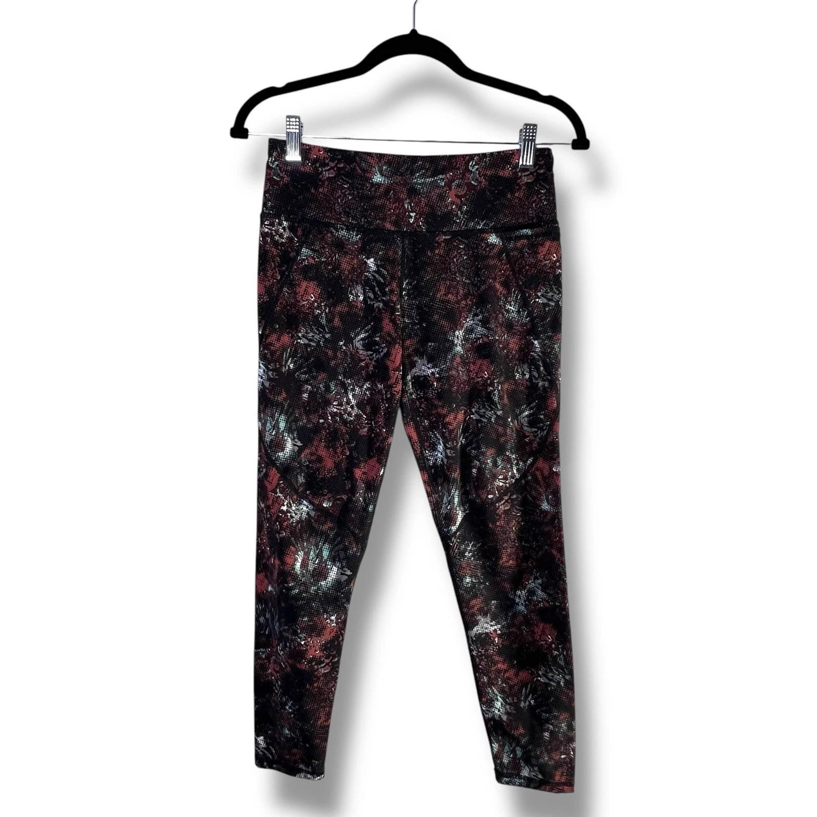 sweaty-betty the power 7/8 workout pixelated floral leggings