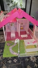 Vintage '92 Barbie Fold 'n Fun House Mattel  Pink Playset Case w/ Box Incomplete