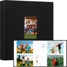 Aevdor 240 Pockets Photo Album 4x6 with Writing Space, Large Capacity Linen Cove