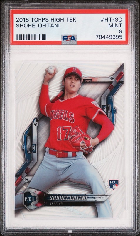 2018 TOPPS HIGH TEK SHOHEI OHTANI RC HT-SO PSA 9 MINT Rookie Pattern 4