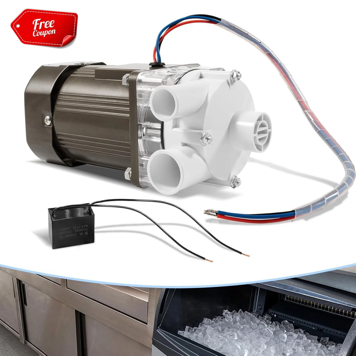 Ice Machine Motor Replacement for Hoshizaki S-0730 KM Water Pump