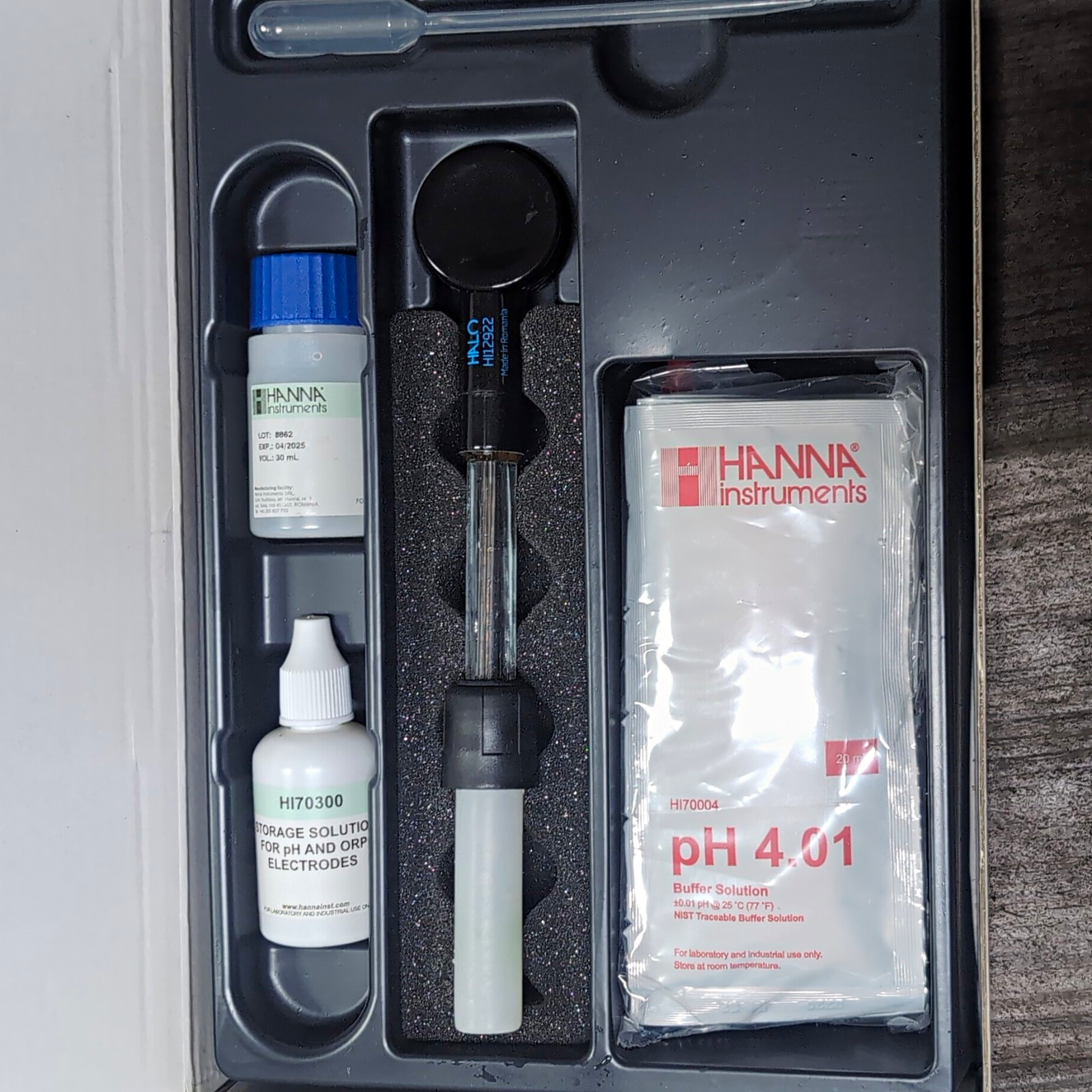 Hanna Instruments HI12922 HALO pH/Temp Probe Kit with pH 4.01 Buffer