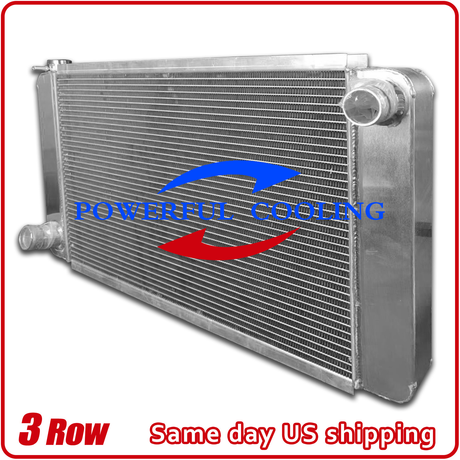 For 28" x 16" Ford/Mopar Style Crossflow Universal Racing Full Aluminum Radiator