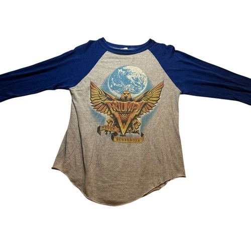 Triumph Never Surrender Tour Tee S Raglan Conce 1980s vintage concert t-shirt, vintage, single stitch, B+ condition