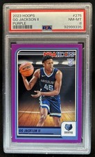 2023-24 Panini Hoops GG Jackson II RC Purple Rookie #275 Grizzlies PSA 8